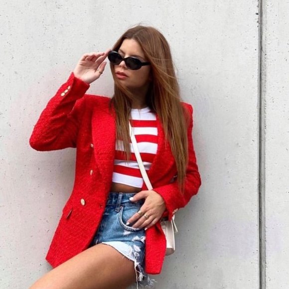 Zara Tweed Blazer - Picture 5 of 16